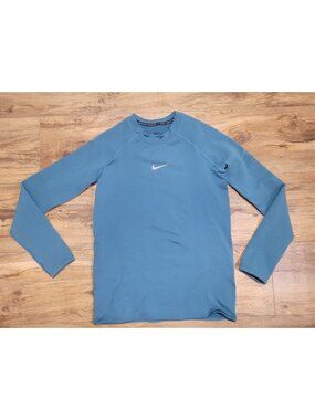 Nike Run Division Engineered Knit Running Top Teal Blue Women's Size Large